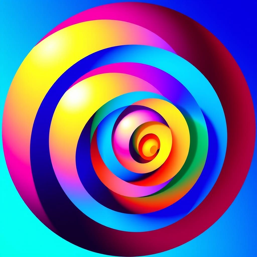 Op Art Concentric Shapes in Abstract Expressionism