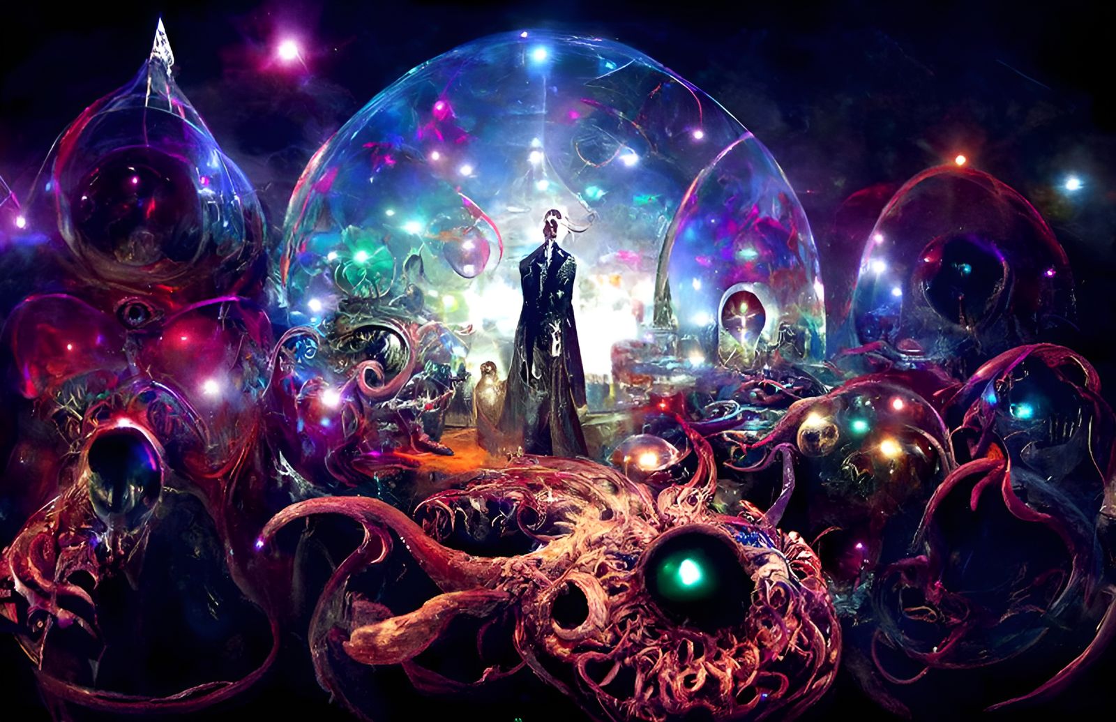 Eldritch Symbols in Cosmic Multiverse Style