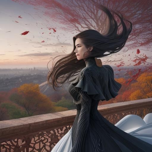 Surreal Autumn Landscape Profile Inspired by Gaudí and Hadid