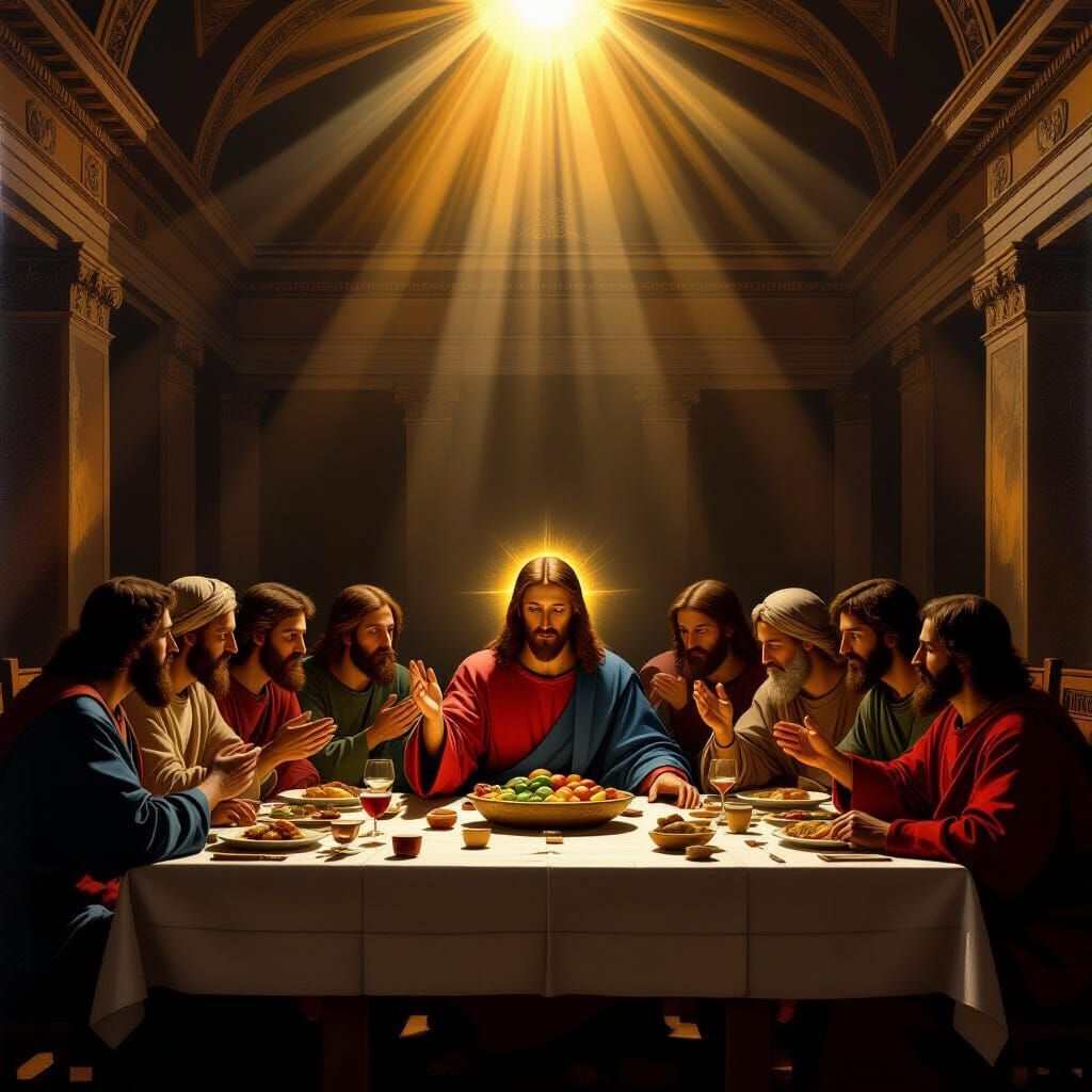 The Last Supper in Renaissance Fresco Style
