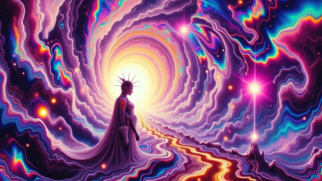 Cosmic Star Temple with Radiant Hyper Gate