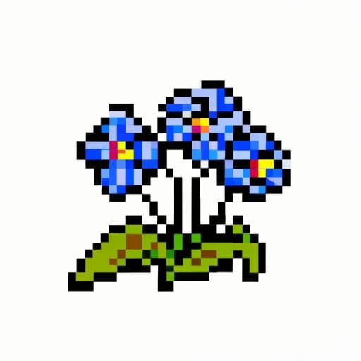 Forget-Me-Not Flower in 16-bit Pixel Art