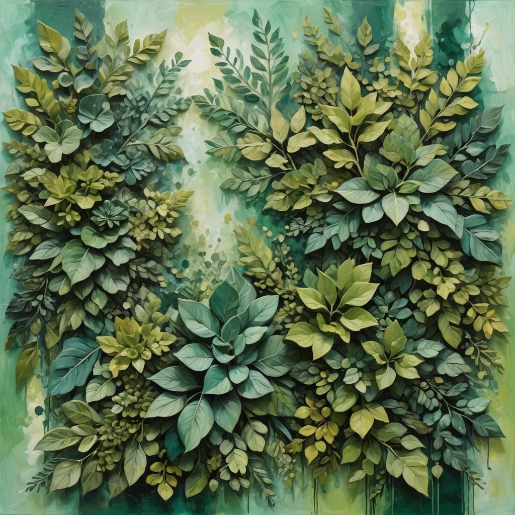 Abstract Green Art: Growth and Renewal