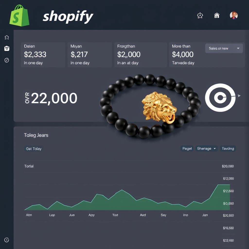 Shopify Sales Dashboard with Lion Head Bracelet