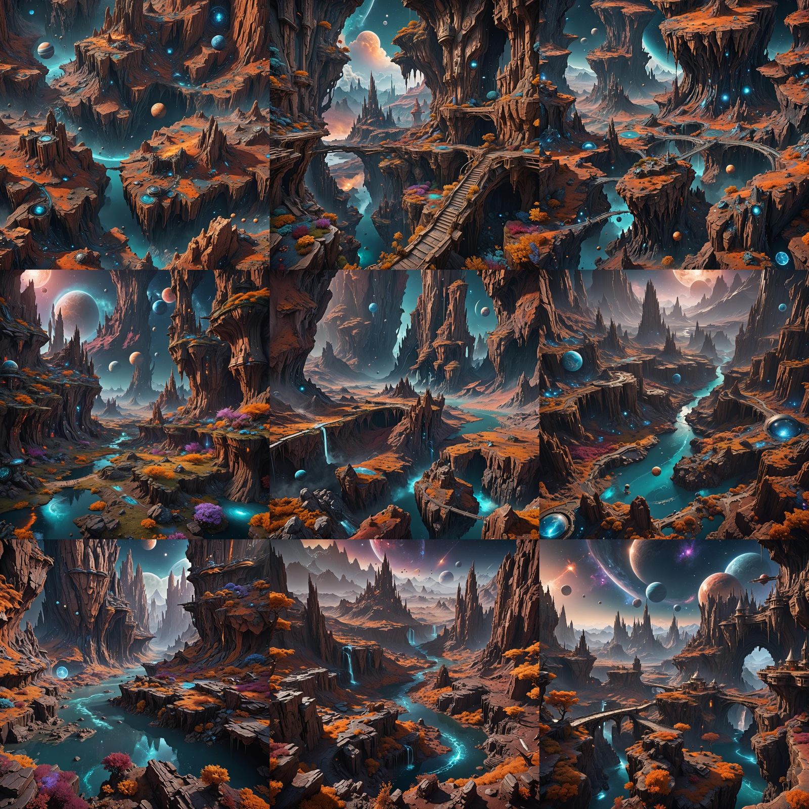 Detailed Spacescape Matte Painting in 8K