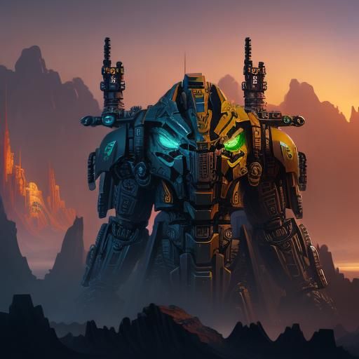 Detailed Matte Painting of a Bionicle