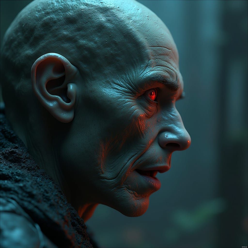 Tormented Soul Against a Haunting Dreamscape