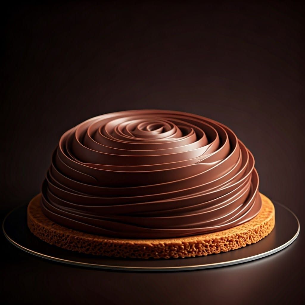 Decadent Chocolate Dessert in Vibrant, Opulent Style