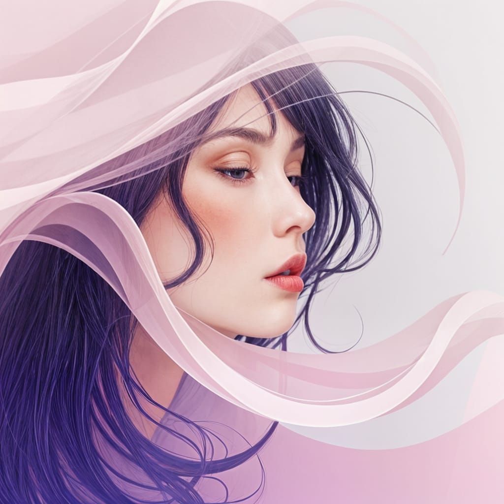Ethereal Female Form in Pastel Hues