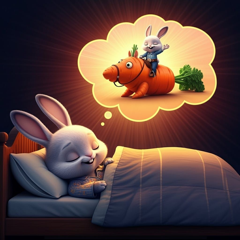 Adorable Bunny Cowboy Dreams in Vibrant 4K