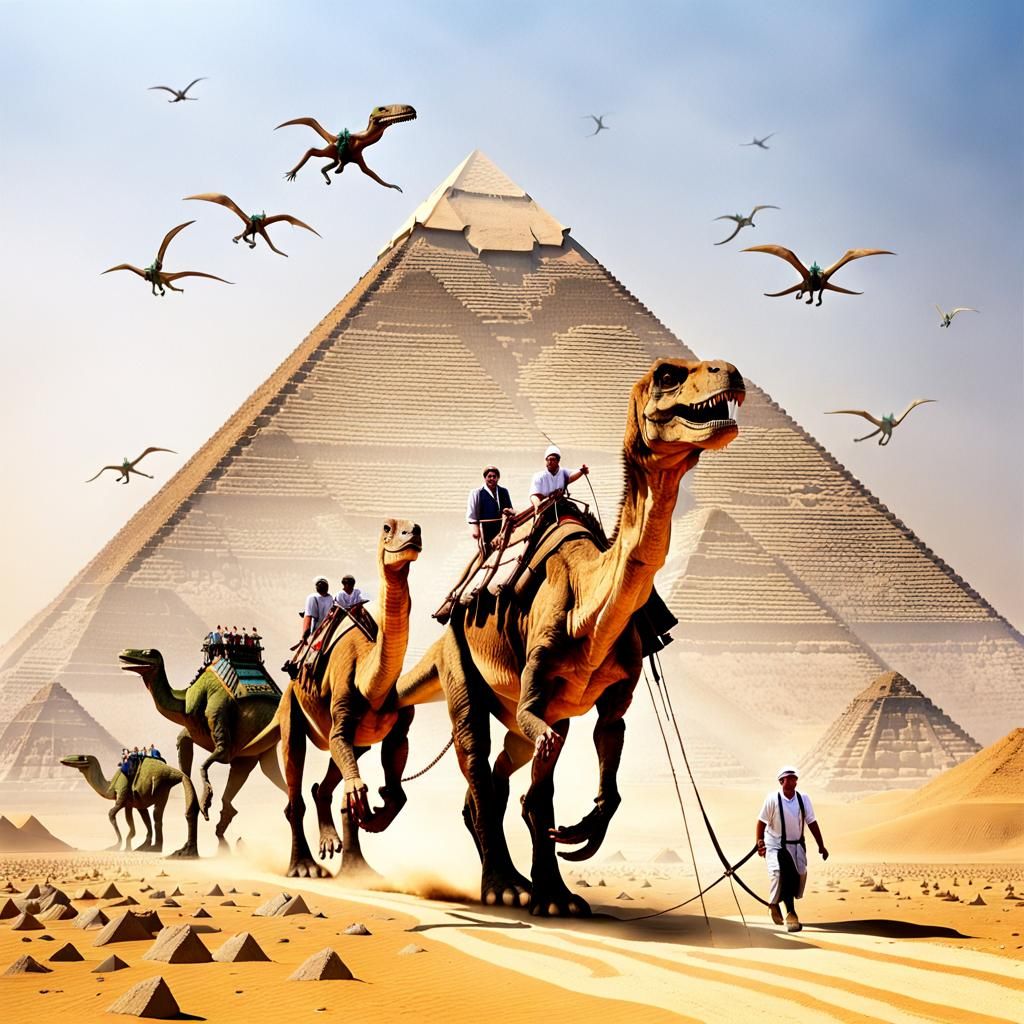 T-Rex Dinosaurs as Beasts of Burden in Egypt