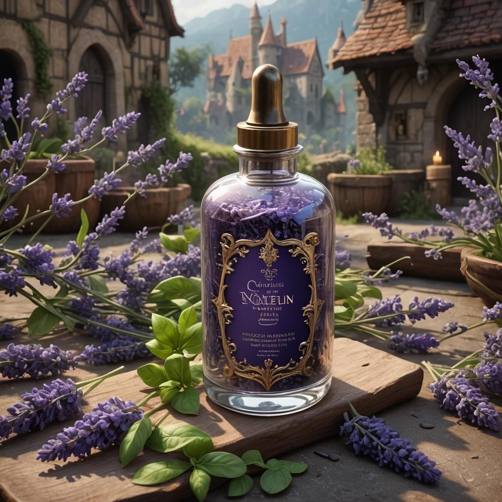 Medieval Hair Serum in Detailed Matte Painting