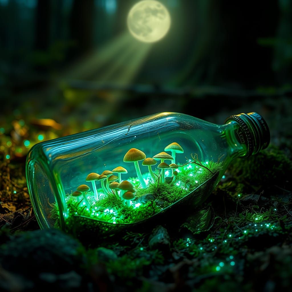 Bioluminescent Forest in a Bottle