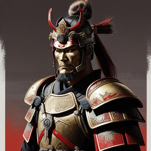 Takeda Shingen in Ukiyo-e Style Armor