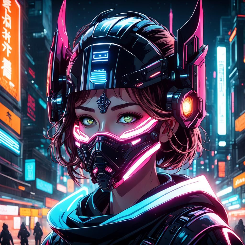 Jedi Girl in Neon City, Anime Key Visual