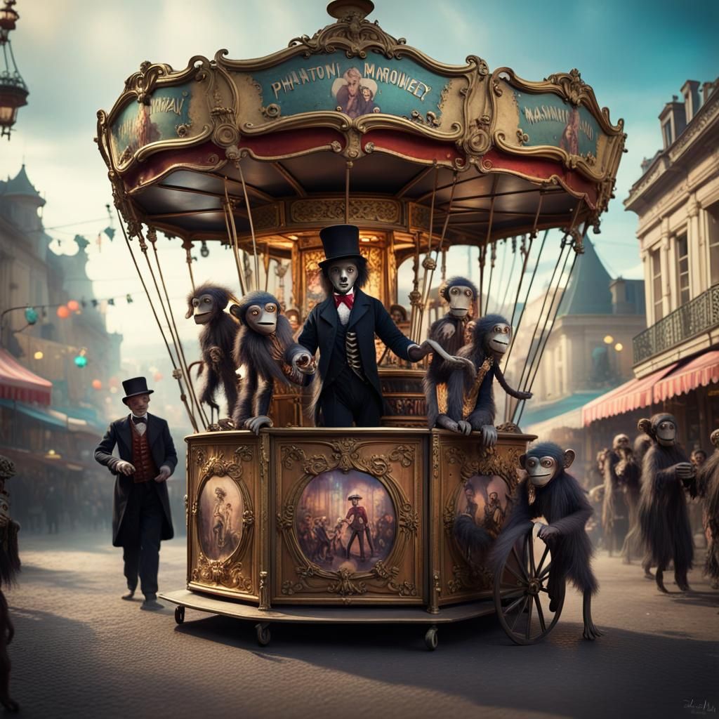 Old French carnival set in the 1920