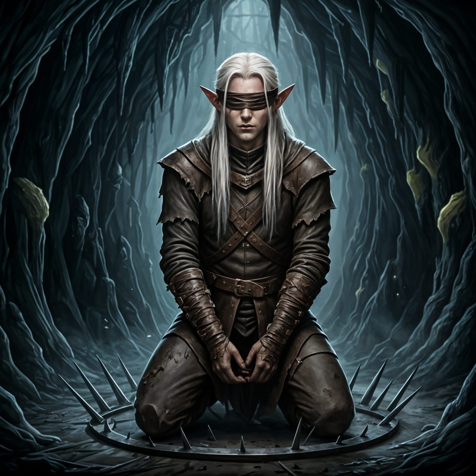 Captive Drow Scout in Nyxgard Cavern