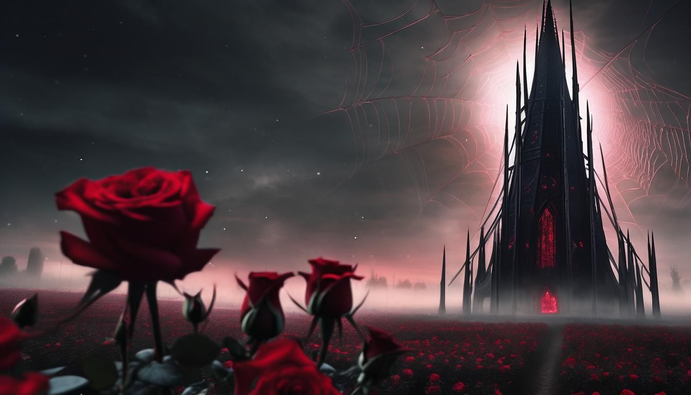 Colossal Black Spire at the Crossroads of Dimensions