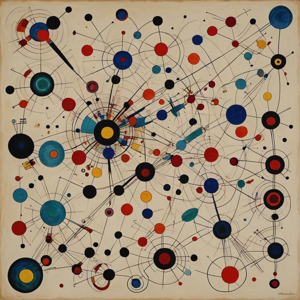 Abstract Chemical Reaction in Kandinsky Style