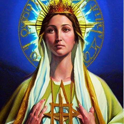 Our Lady Star of the Sea: Oil Painting