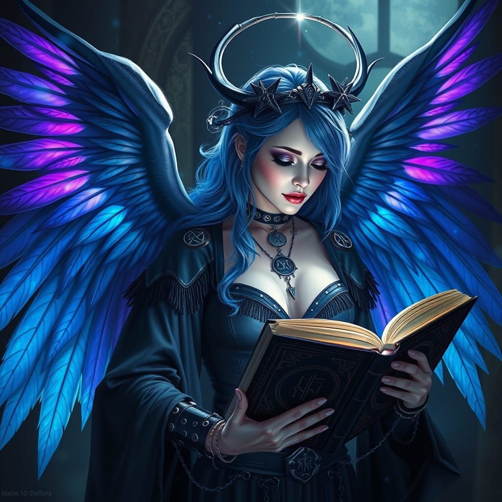 Celestial High Priestess in Dark Fantasy Attire
