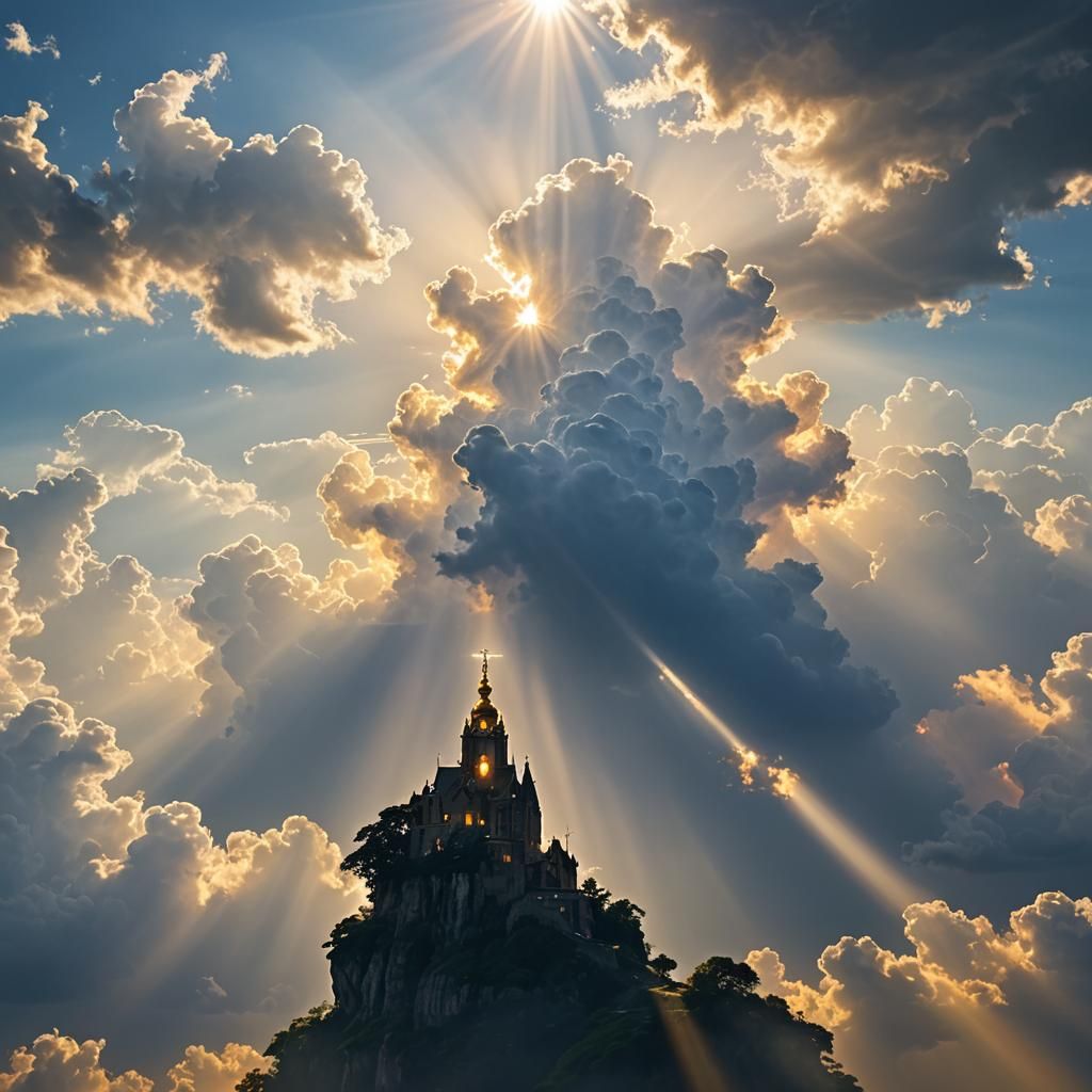 Epic Masterpiece of Divine Sunshine Beams