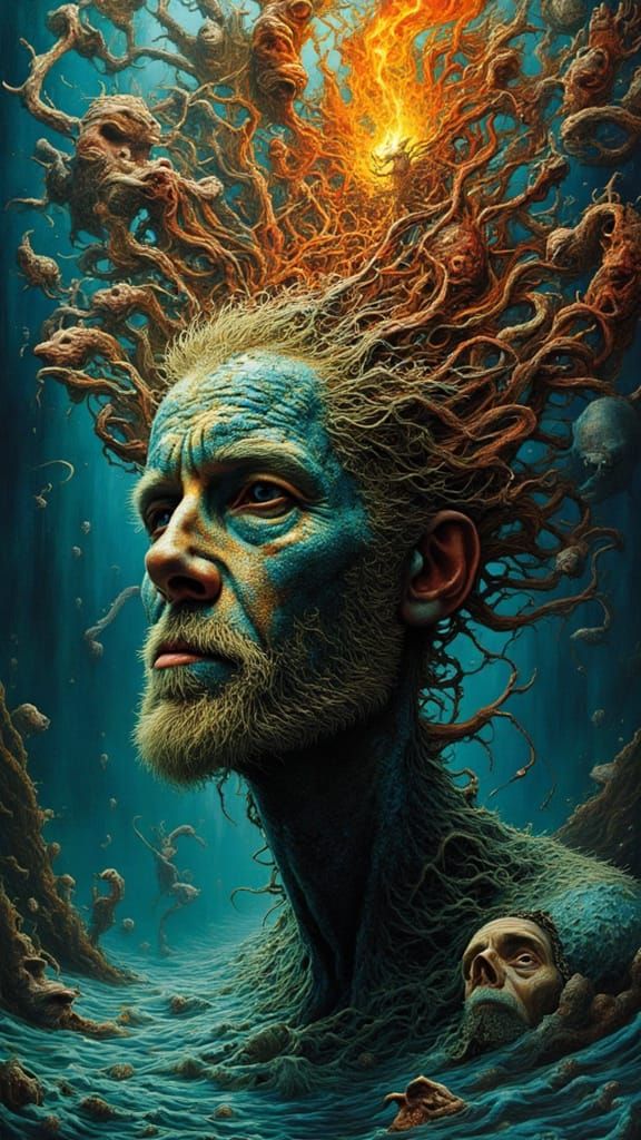 Mindscape of Emotions: Faces Emerging from a Serene Face