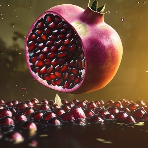 Pomegranate with Eyeballs: Dark Fantasy Concept Art