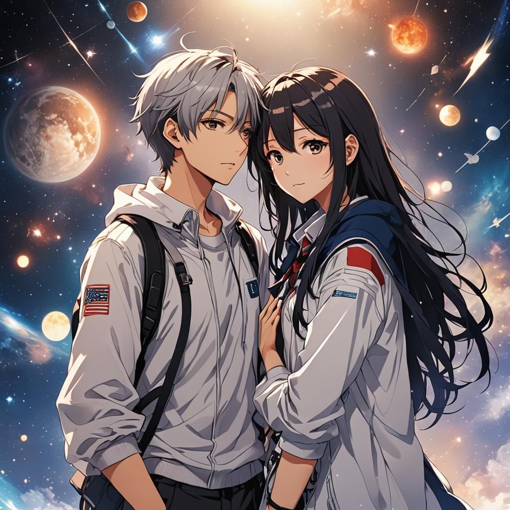 Anime Students in Japanese Manga Key Visual