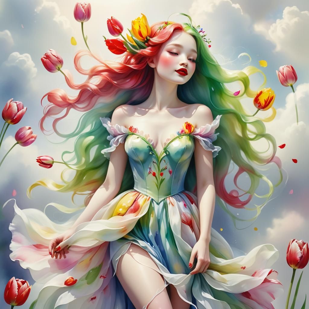 Curvaceous Tulip Fairy in Divine Sunshine