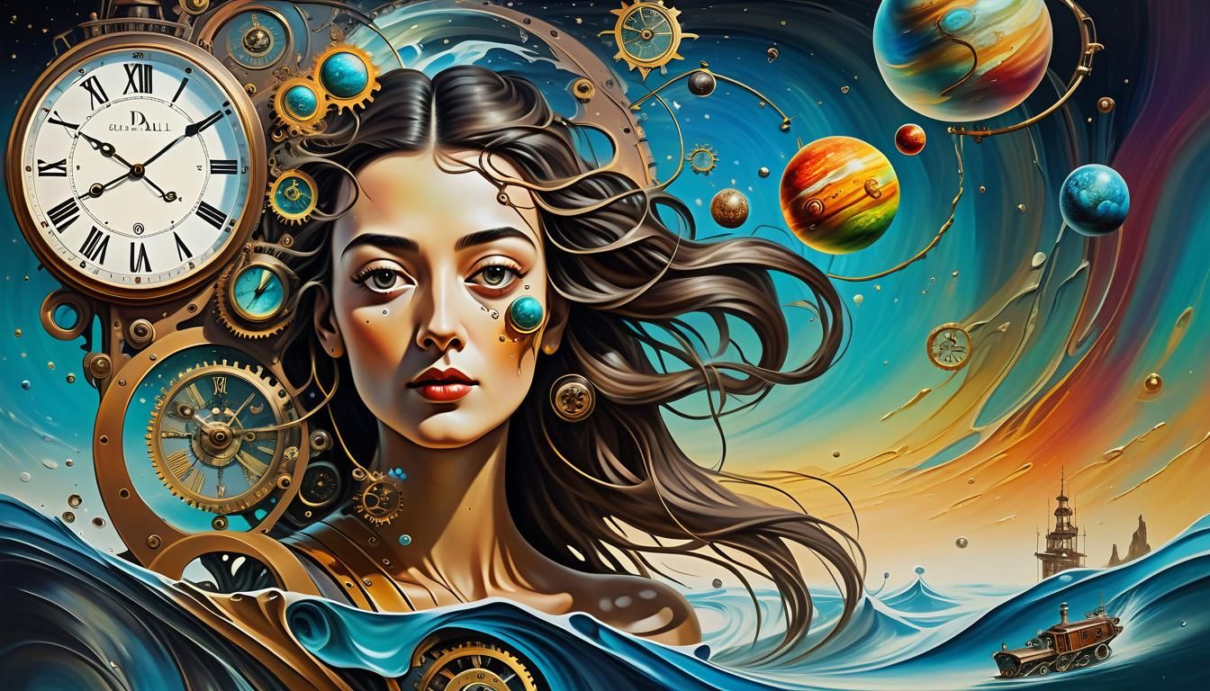Surreal Steampunk Dreamscape Inspired by Salvador Dali