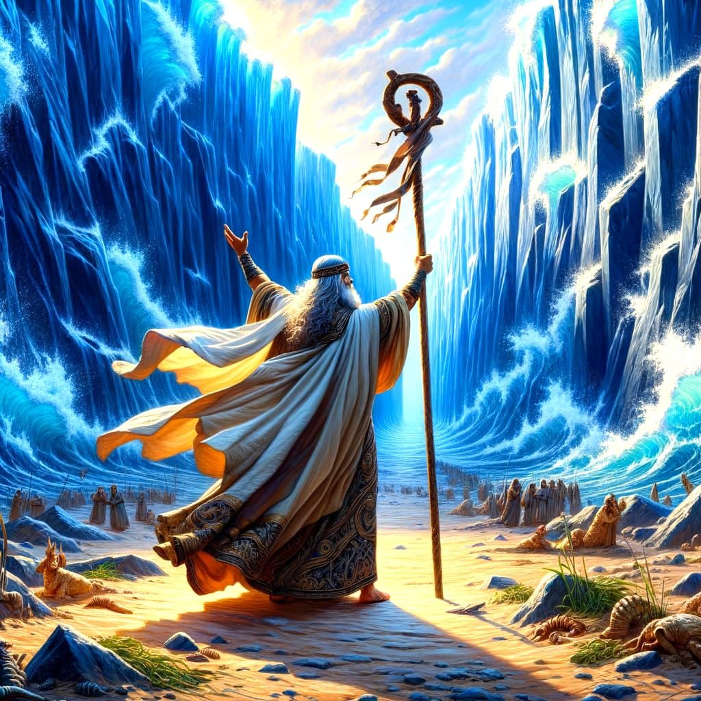 Moses parted the sea