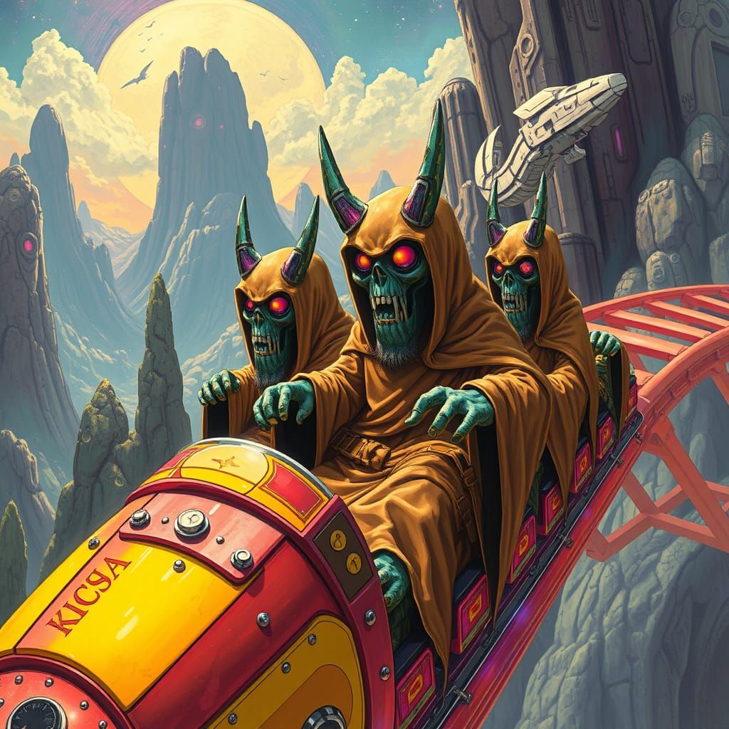 Rock Golems Ride a Mystical Rollercoaster