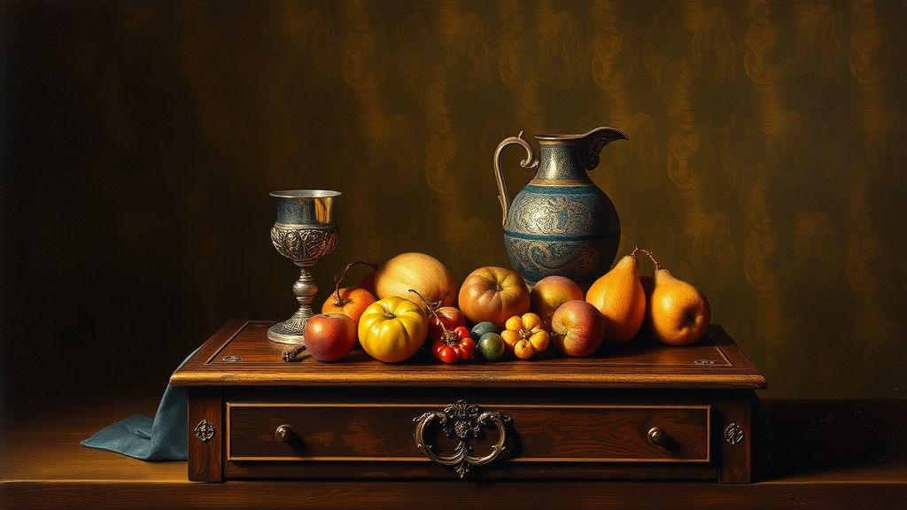 Dutch Master Still Life in Golden Light