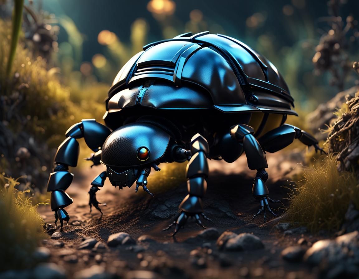 Dung beetle robot.