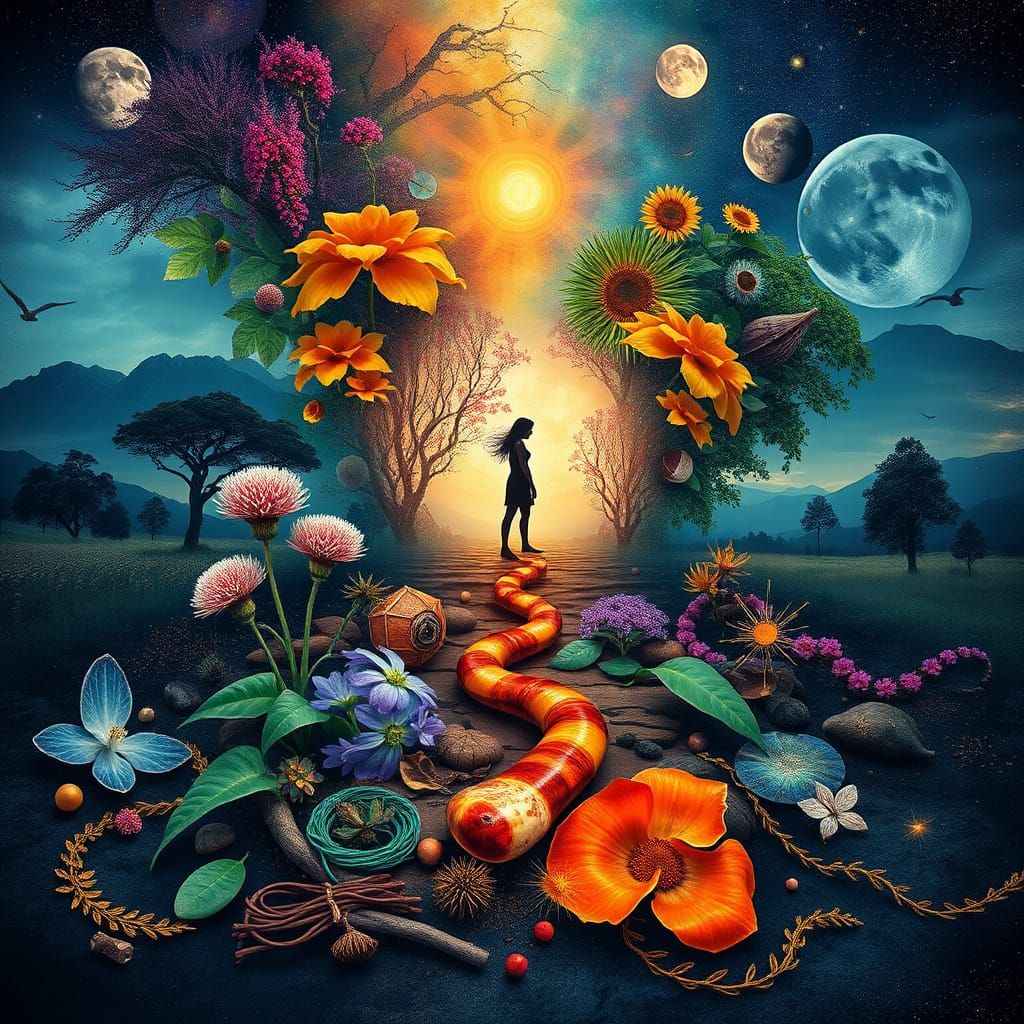 Surreal Landscape of Nature and Spirit