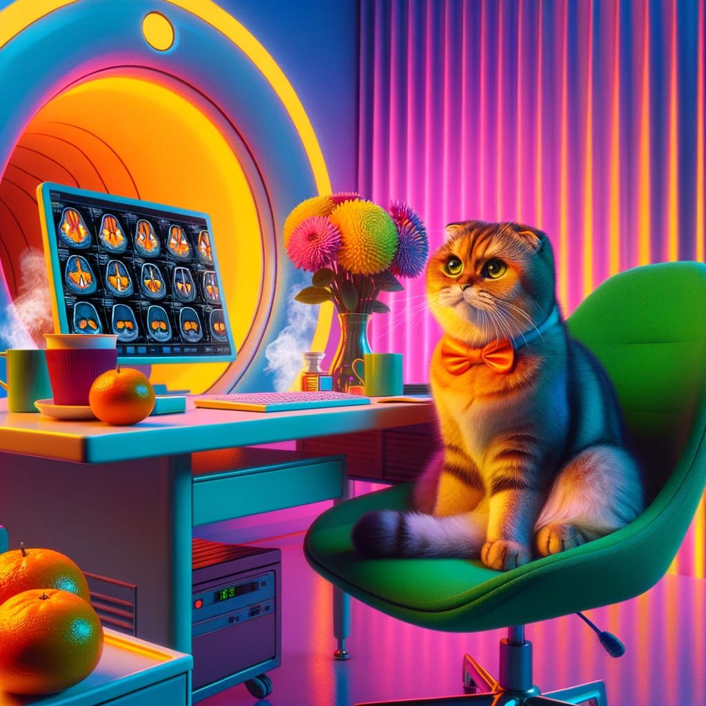 Radiology Professional Scottish Fold Cat in 4K