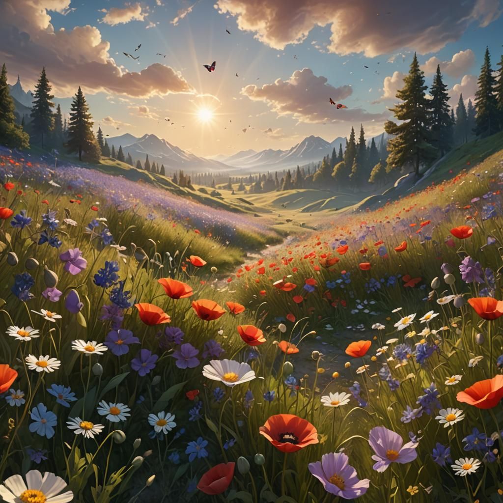 Fantasy Meadow Panorama in Unreal Engine 5