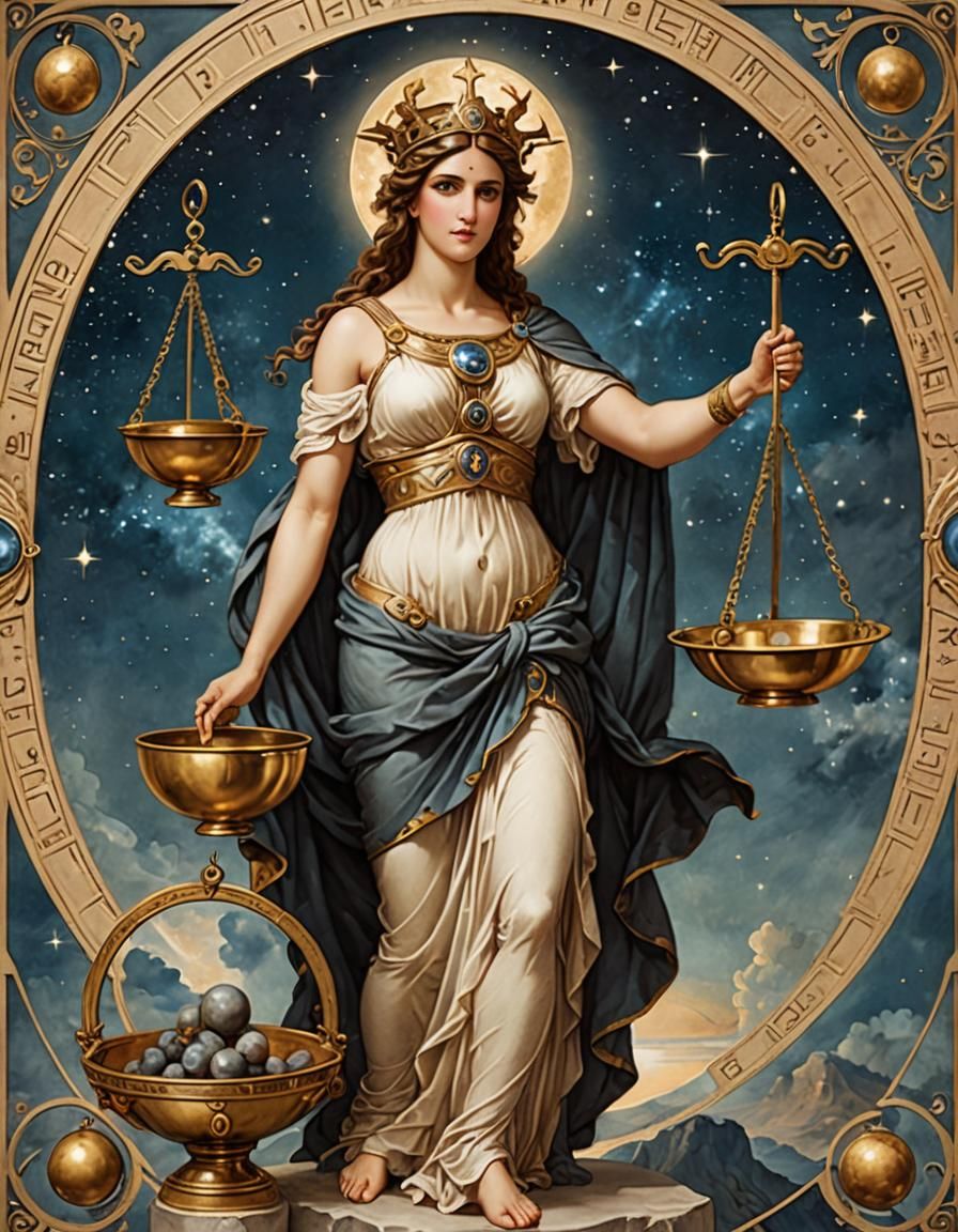 Astraea: Greek Goddess of Justice with Scales