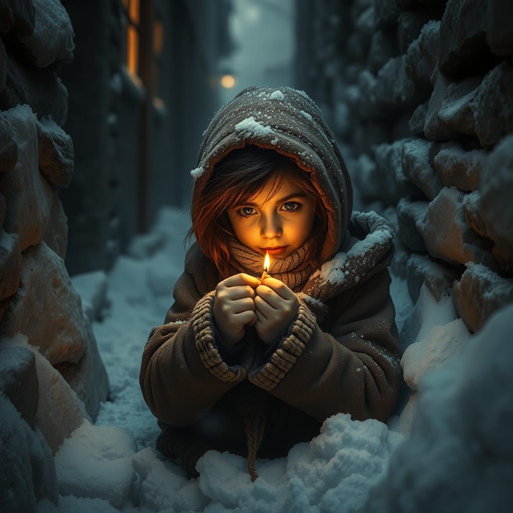 The Little Match Girl Cinematic Digital Matte Painting