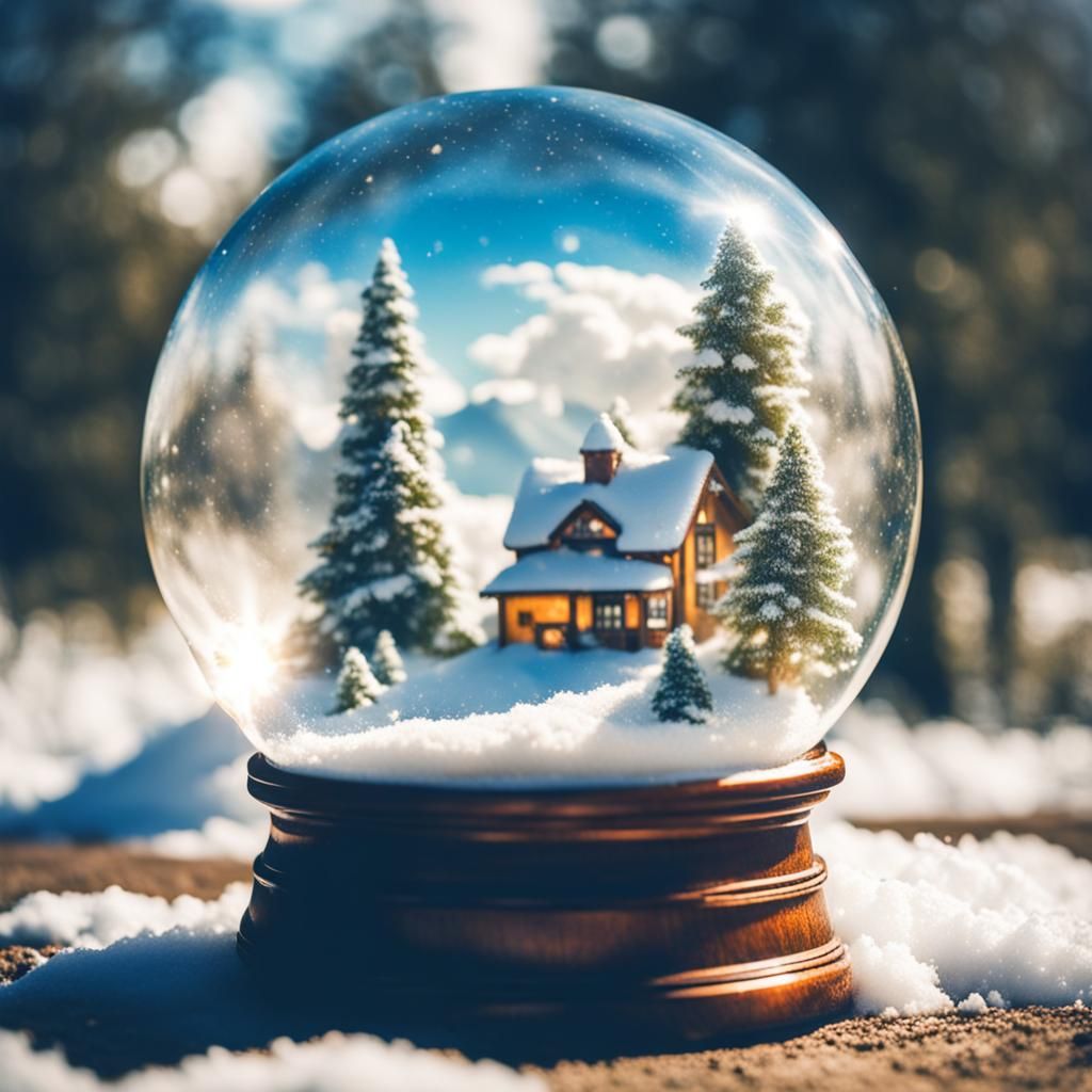 Summer Day in Snow Globe: Soft Focus Sunshine