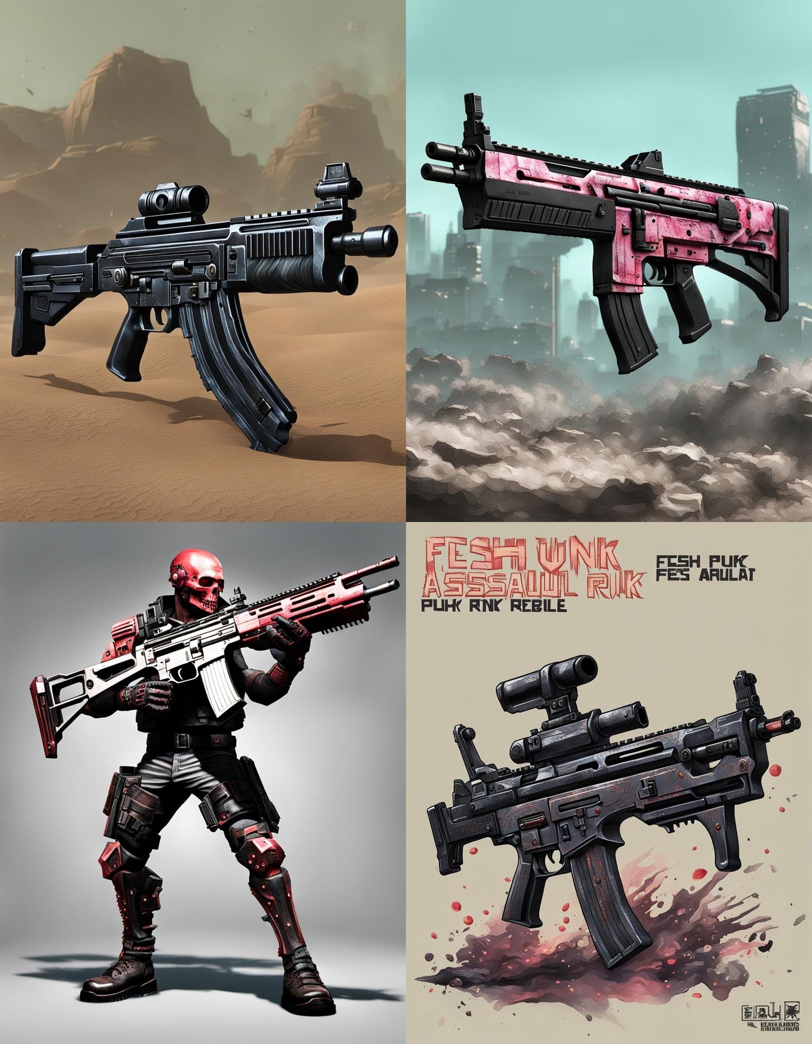 Flesh Punk Assault Rifle: A Bizarre Weapon