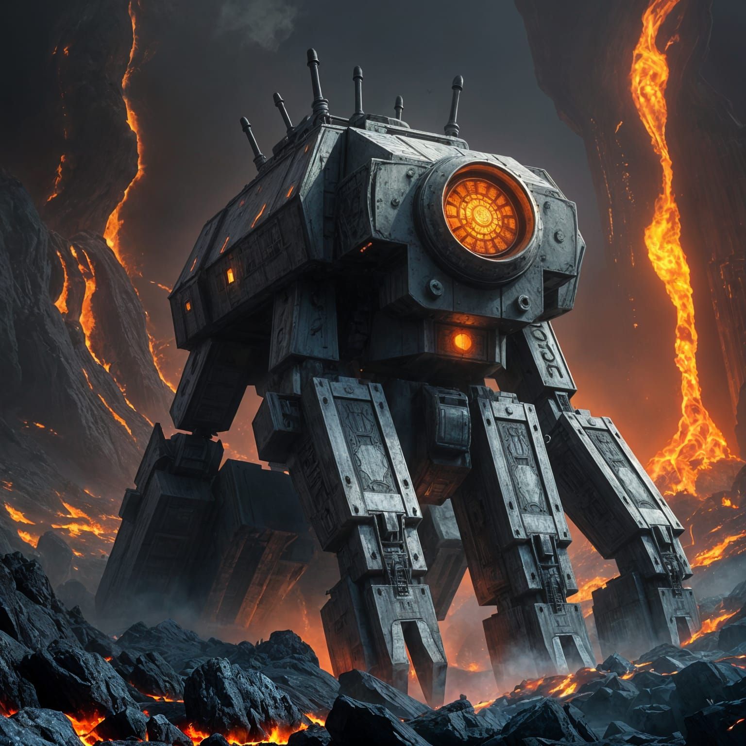 Mechanical Chariot in a Steampunk World