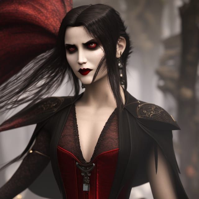 Creepy Attractive Vampire Portrait in Unreal Engine 5