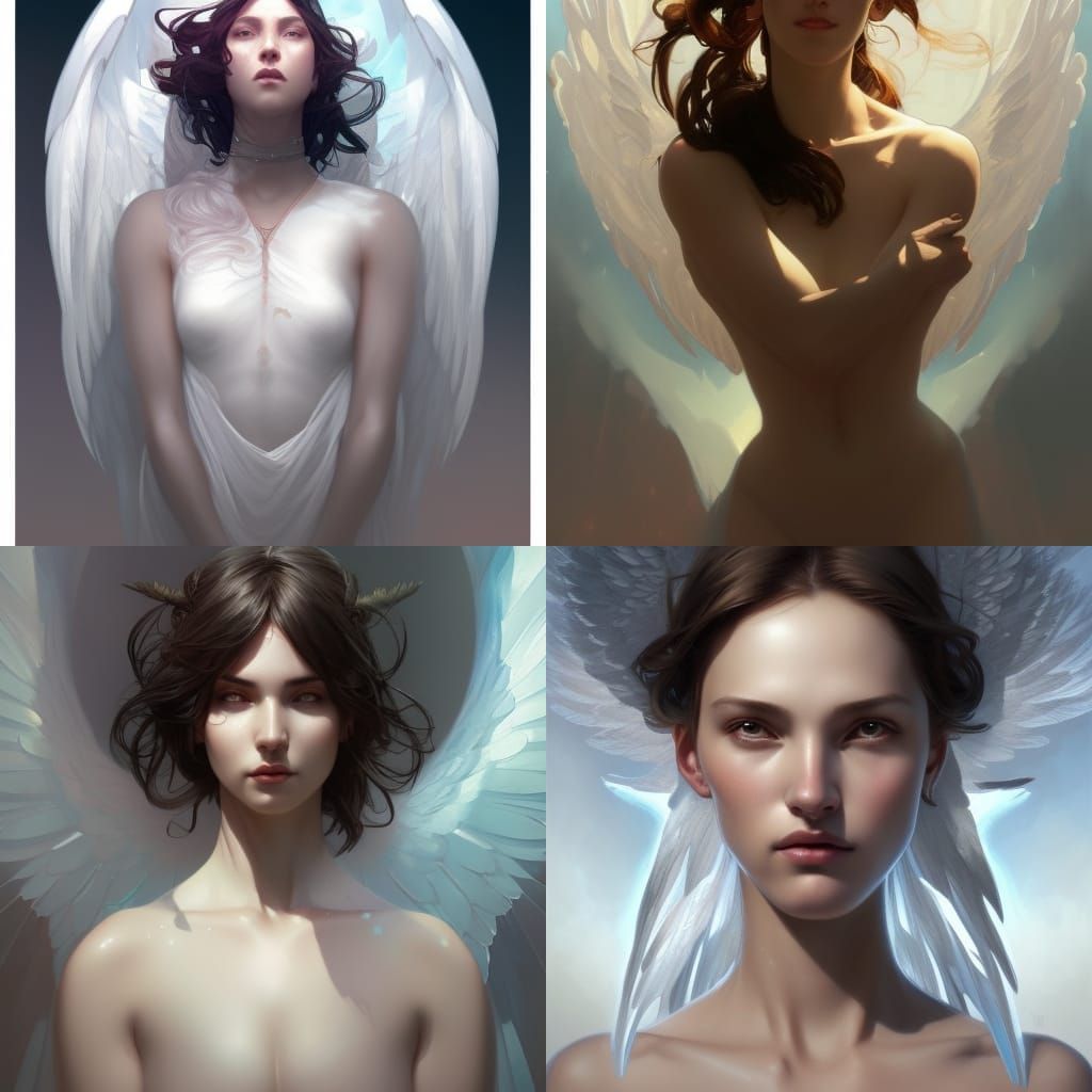 Earth Angel Portrait in Art Nouveau Style