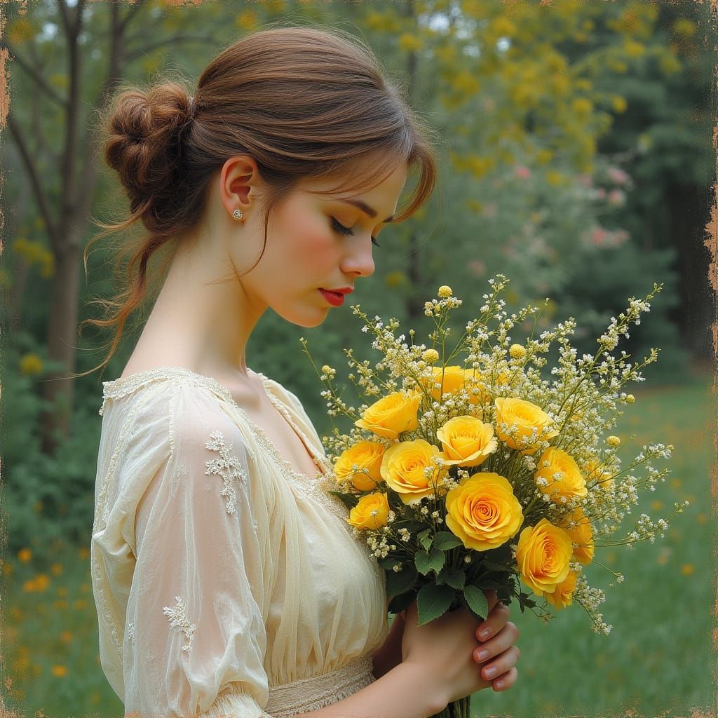 Impressionist Blooms in Sunny Garden