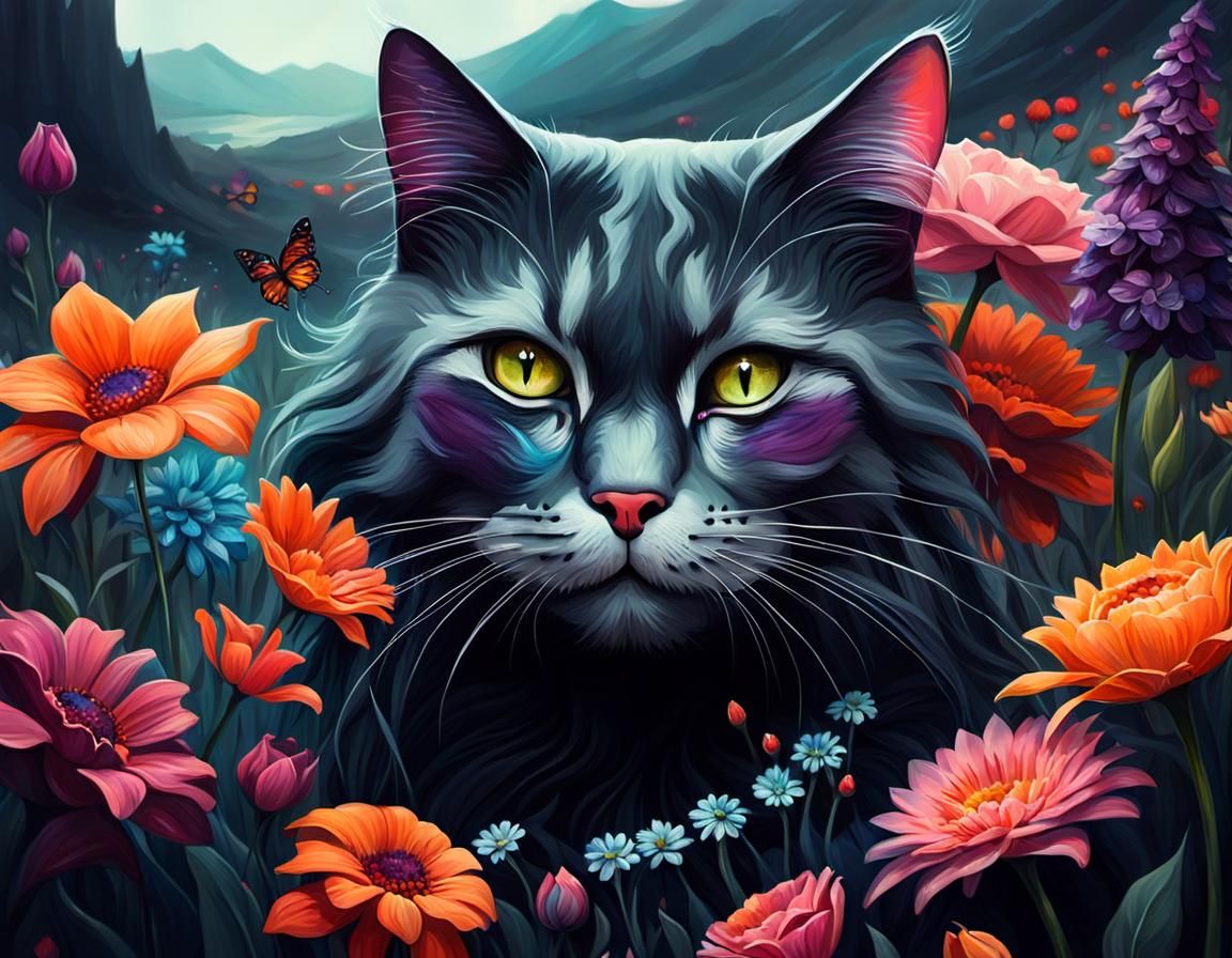 Surreal Woman Portrait in Fantasy Landscape