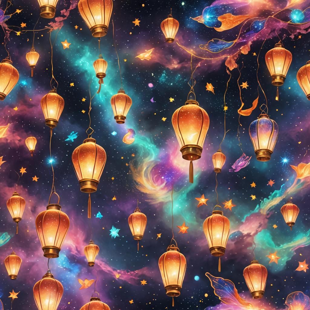 Fairy Lanterns Floating in Astral Nebulae