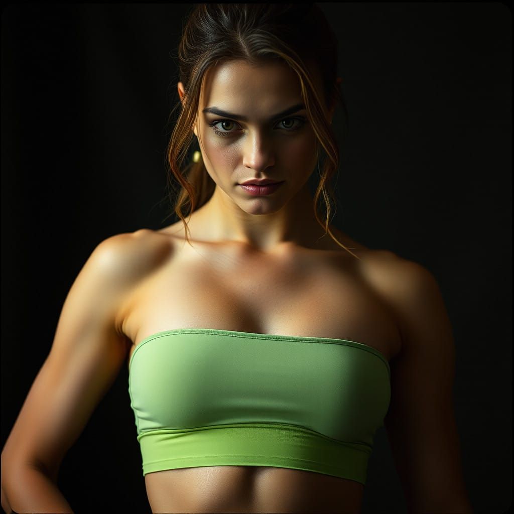 Vibrant Fitness Goddess in Cinematic Film