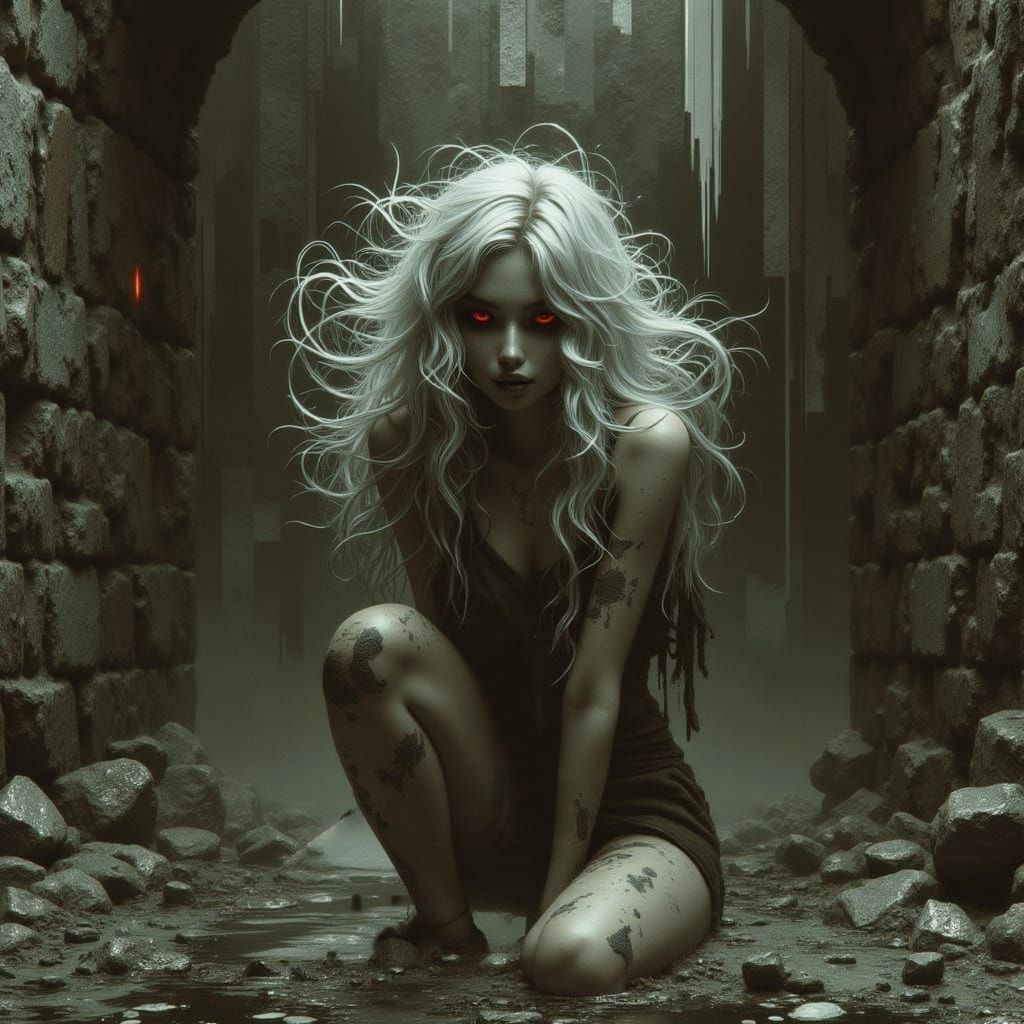 Ethereal Portrait in Dark Fantasy Aesthetic